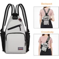 Women Chest Bags Adjustable Backpack and Single Shoulder Bag With Earphone Hole Girl Small Sports Travel Messenger Oxford Bag