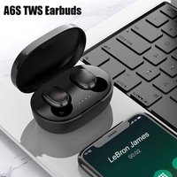 A6S TWS Bluetooth Headphone Wireless Earphone Stereo Headset Sport Waterproof Touch Control Earbuds Microphone with Charging Box