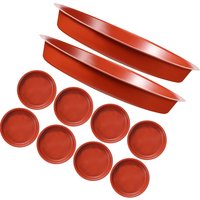 10Pcs Plant Trays Round Plastic Flower Pot Saucers Wear-Resistant Planter Plates Water Catcher Indoor Pots Gardening Accessories