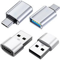 4Pcs USB C Male to USB 3.0 Female Converter Adapter & USB 2.0 Male to USB C OTG Adapter for Charging and Data Transmission