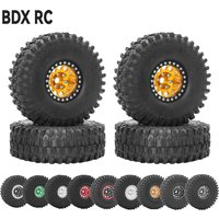 Metal 1.9 Beadlock Wheel Rim Tires Set for 1/10 RC Crawler Car Axial SCX10 III AXI03007 90046 TRX-4 Redcat GEN 8