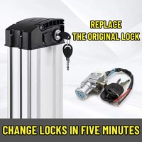 E-Bike Battery Lock With 2 Keys Electric Bicycle Charger Power Switch Universal Scooter Motorcycle Accessories High Performance