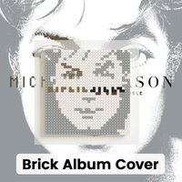 M-Michael Jackson Iconic Album Cover Building Blocks Brick Mosaic Painting Creative Wall Art Gift For Pop Music Lovers