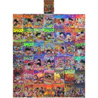 43PCS/set Dragon Ball Super Saiyan Goku Gohan Shenron JUMP Comic Cover Frosted Laser Flash Card Classic Anime Collection Cards