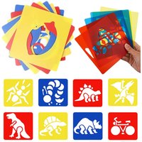 6~24pcs Picture Drawing Template Plastic DIY Stencils Rulers Painting Tools Washable Reusable Learning Themed Template TMZ