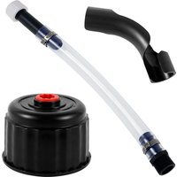 Racing Fuel Jug Hose with 2 Anti-leakage Iron Hoop Fuels Filler Hose with Fuel Tank Cap Replacement Hose Bender Kit