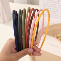 10 matte hair bands with a colorful texture, narrow edges, black headbands with teeth, anti-slip, and simple hairpins for girls