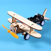Sliding airplane model, children's Diy handcrafted assembly model, Diy 3d wooden jigsaw puzzle, educational toys, festival gifts