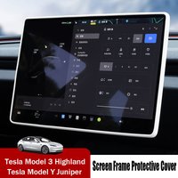 Silicone Screen Frame Protective Cover for Tesla Model 3 Highland Model Y Juniper 2025 2026 Display Edge Protector