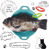 Fish-shaped pencil case with padded foam lining and adorable fish pens ideal for school office or travel use featuring durable