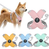 Adjustable Dog Harness and Leash Set for Small Medium Dogs Cat Reflective Breathable Puppy Vest Chest Strap Pet Outdoor Supplies