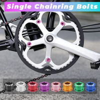 Meroca Single Chainring Bolts 5pcs 1pcs M8 Bolt Black Red Blue Green Purple Gold Silver Bolt Aluminum Alloy Mtb Road Bike Bolts