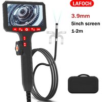 5Inch Borescope, Two-Way Rotary 360° industrial 3.9mm camera for Automotive Repair, Plumbing Inspection with speaker 6 Leds