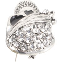 Skull Brooch Pin Rhinestone Gothic Punk Alloy Fasten Breastpin for Halloween Costume Cosplay Party Unique Decoration Gift