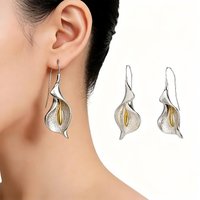 Fashion Pendant Earrings Elegant Floral Metal Hook Earrings Irregular Flowers Plant Lop Earrings Jewelry Accessories Gifts