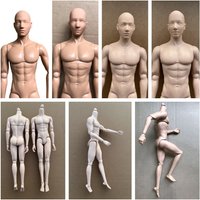 MENGF Male Doll Body Beige Color Male Figures Multi-Joints Movable Doll Body Toy Heads Collection Doll Toy Parts