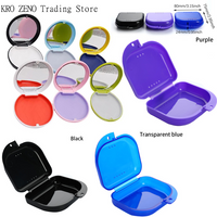 Denture tooth Storage Tray Box Retainer Case Plastic Teeth Container False Teeth Protective Case For StorageCleaning
