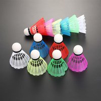 12Pcs Badminton Plastic White Badminton Shuttlecocks Practical Design Fun Recreational Game Suitable For Clubs Parties Gardens
