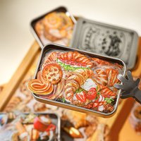 Mr. Paper, Bread Baking Room Series PET Boxed Stickers, Butter Bread Theme Material Stickers Hardcover Film Cutting Stickers