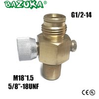 Cylinder Compressed Air Tank 1/4 Turn CO2 Bottle On/Off Valve Copper Accessories 5/8"-18UNF or M18*1.5