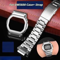Für Casio G-SHOCK Metallgehäuse Armband Edelstahl Anzug DW5600/GW-M5610/5000 GW-B5600 Modifiziertes cooles goldenes schwarzes Armband