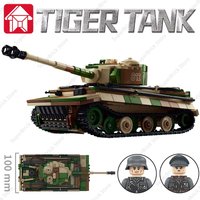 Military Bricks Heavy Tank Tiger 1 Assault Tiger Assault Cannon Army Armored Vehicle Model Building Blocks Set Kids Toy Gift