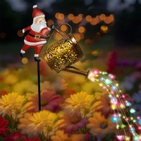 Creative Christmas Courtyards Decoration Outdoor Garden Lamps Showerhead Light Santa Claus Style Design Solar Light