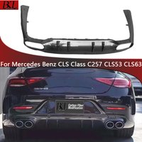 For Mercedes Benz CLS Class C257 CLS53 CLS63 Carbon fiber rear lip car rear bumper diffuser rear spoiler rear lip body kit