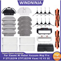 For Xiaomi Mi Robot Vacuum-Mop Pro STYTJ02YM Viomi V2 V3 SE Conga 3490 3690 Replacement Parts Main Side Brush Mop Hepa Filter