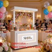 custom.Foldable Candy Cart Wedding Events | Mobile Foldable Food Vendor Cart Party,-Up & Retail Display