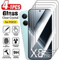 1-4Pcs 9H Tempered Glass For POCO X8 X7 X6 X5 Pro X3 X4 GT Screen Protector Glass on Xiaomi POCO X8 Pro Max