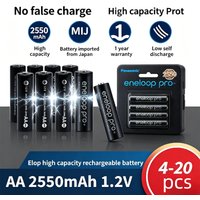 Panasonic Eneloop Pro AA 1.2V 2550mAh Ni-MH Battery for Camera, Mouse & AC Remotes Stable Output, Eco Reusable