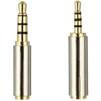 Audio Adapter 2.5mm 3.5mm Jack Plug Male To Female Converter DIY Stereo Repair Headphone Speaker D6