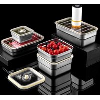 316 Stainless Steel Vacuum Fresh Keeping Box Refrigerator Sealed Food Storage Containers Portable Lunch Box Kitchen Organizer