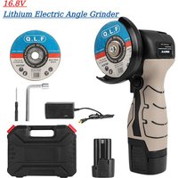 16.8V Lithium Electric Angle Grinder Mini Cordless Household Polishing Grinder with Battery Cutting Blade for Cutting Diamond