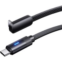 1Pc 100W 90° Elbow USB Type C to Type C Cable Fast Charging LED USB C to USB C Cable for Huawei OPPO iPhone Data Cord