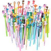 Wholesale Cute Cartoon Novelty Gel Ink Pen Animal Writing Tools 0.5mm Black Ink Kawaii Children's Office School Supplies