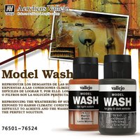 Vallejo 35ml Model Wash Weathering Aging Solution Rain Rust Old Stain Liquid Military Tank Warhammer Hobby Model Paint Tools