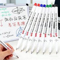 12pcs 0.5mm Dry Erase Markers Whiteboard Marker Pen Office School White Board Stationery Extra Fine Tip Multicolour Makers Pen