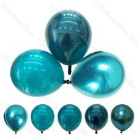 Ballons sarcelle foncé 5/10/12/18 pouces, bleu sarcelle, monocouche, Double peluche, Chrome, pour décoration de fête d'anniversaire Safari