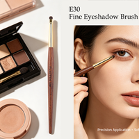 E30 Horse Hair Fine Eye Shadow Brush Small Eyeshadow Eyeliner Eye Puffiness Details Makeup Brush Handmade Rosewood Copper Pipe