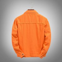 High Quality Jacket Men Women Clothes 2025 Autumn Fashion Cowboy Coat Spliced Purple Orange Loose Jean Jacket Men's Denim Jacket
