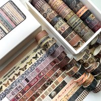 36 rolls/box vintage animal floral patterned washi tape, suitable for DIY gift wrapping, scrapbooking decoration materials.