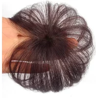 6x6 Lightweight Top Hair Repair Human Hair Toppers Natural Hairpiece 2 Clips In Extension For Hair Volume Increase 15CM 20CM