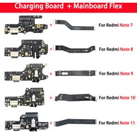 New USB Charging Port Dock Board Connector Main FPC Motherboard Flex Cable For Redmi Note 7 8 9 10 Pro 9 10S 11 4G5G Fast Charge