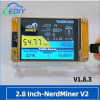 2.8 Inch ESP32-2432S028R NerdMiner V2 Hashrate, Smart Display, Crypto Solo, Lottery, Nerd Miner, Bitcoin Miner, 49 k/S