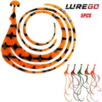 5PCS DIY Components for 15cm Lures: Popper Skirts, Jig Heads for Soft Lures, Squid Skirts, Fly Tying Tools