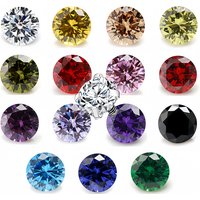 5A Round Rhinestones Diamond Glass Crystals Glitter 1~8mm Decoration Pointed Synthetic Gems Beads for Jewelry DIY Accessories
