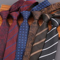 New 7CM Mens Ties Polka Dot Stripes Paisley Necktie Formal Classic Business Jacquard Woven Neck Ties For Men Daily Wear Party