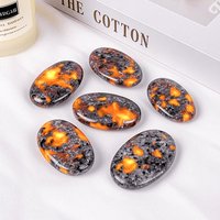 1PC natural crystal raw stone Flame Stone Yoga stone hot compress stone play palm stone home decoration holiday gift